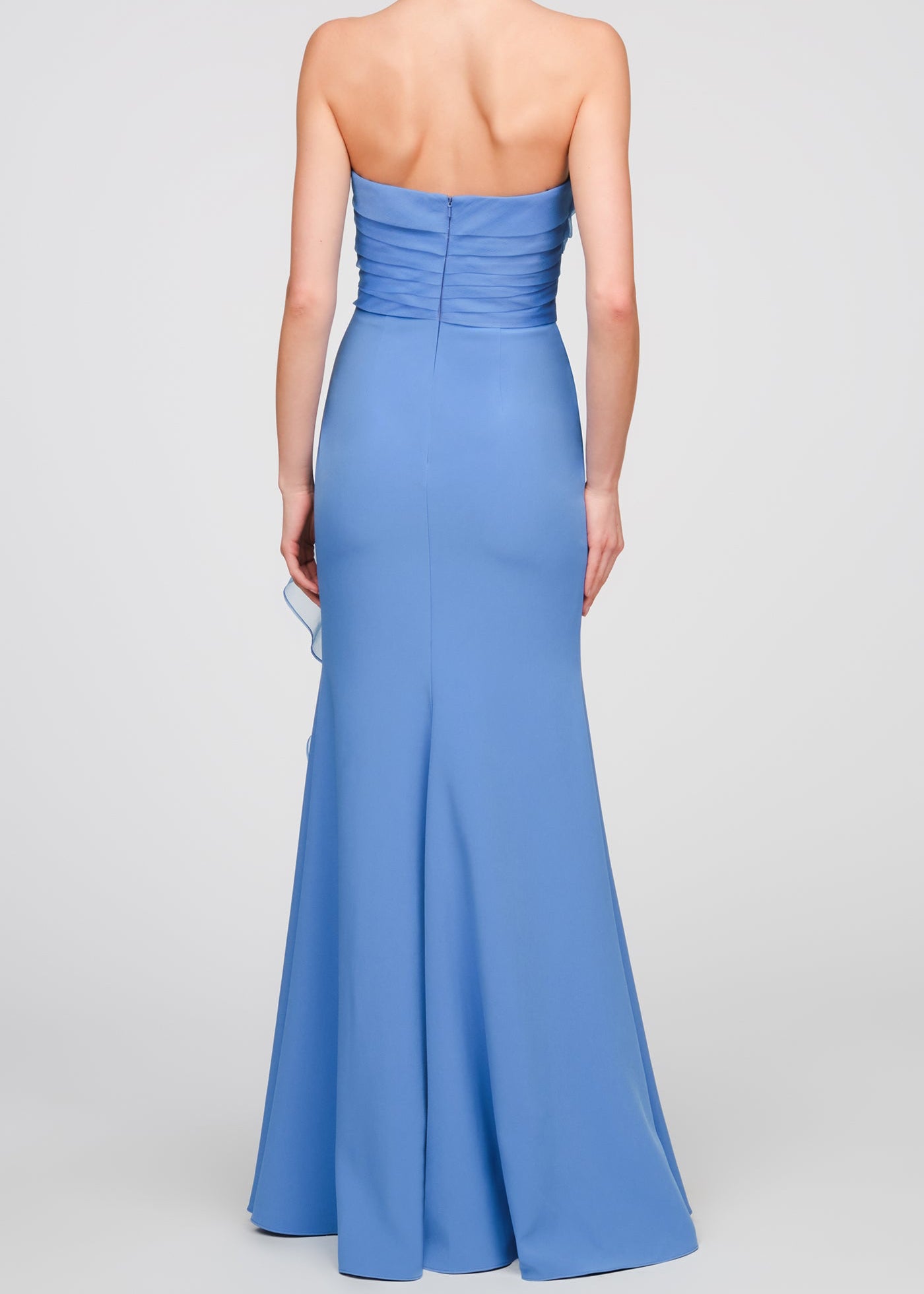 MORGAN CREPE AND ORGANZA GOWN