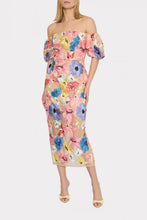 Load image into Gallery viewer, Nira Lily Floral Embroidery Midi Dress