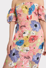 Load image into Gallery viewer, Nira Lily Floral Embroidery Midi Dress