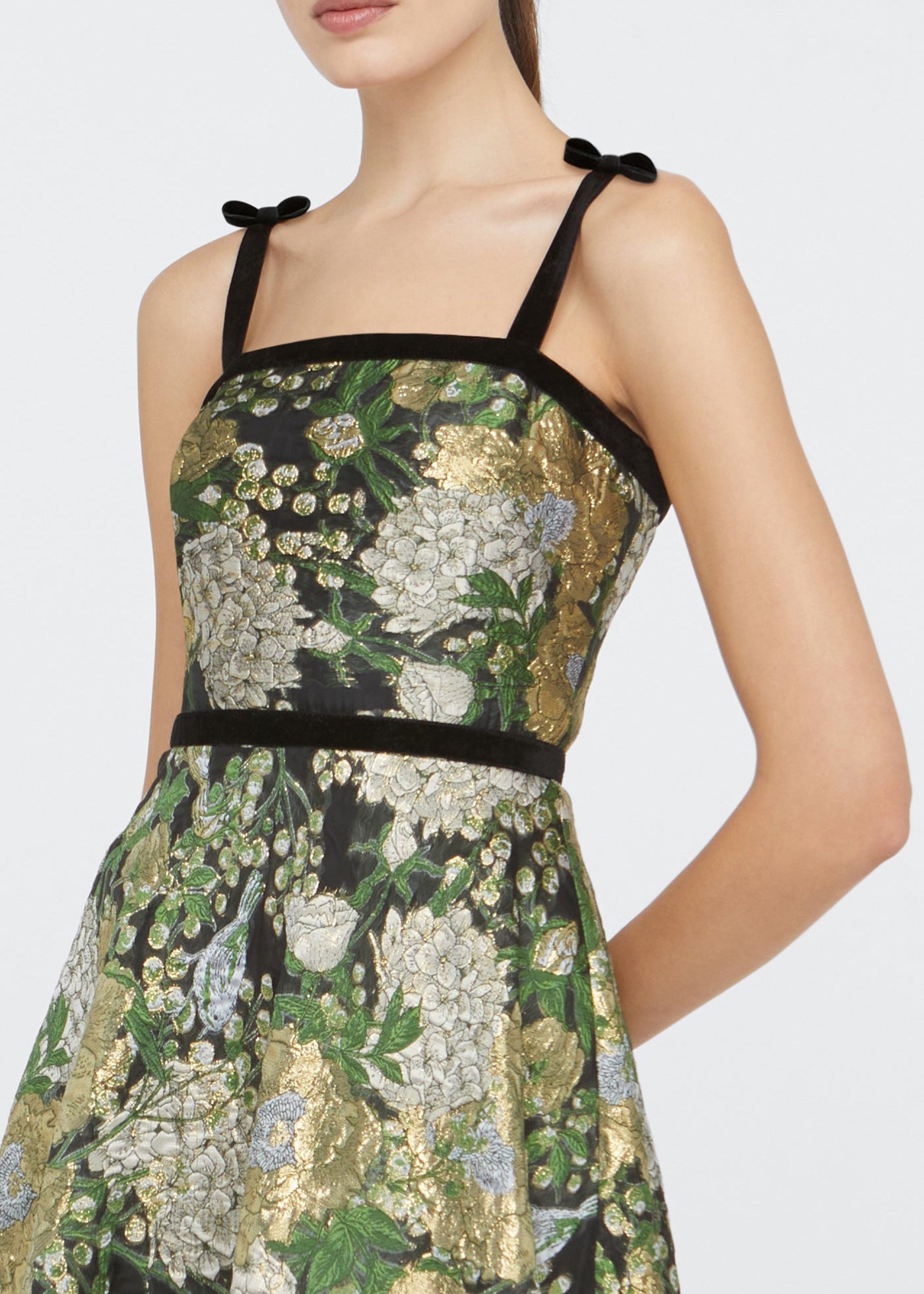 JONI VELVET BOW STRAP DRESS