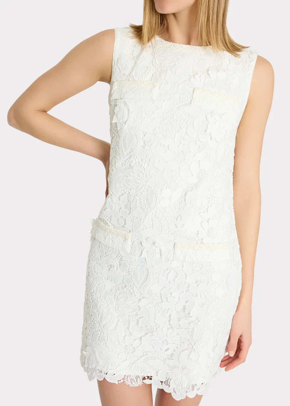 3D Garden Lace Sleeveless Mini Dress