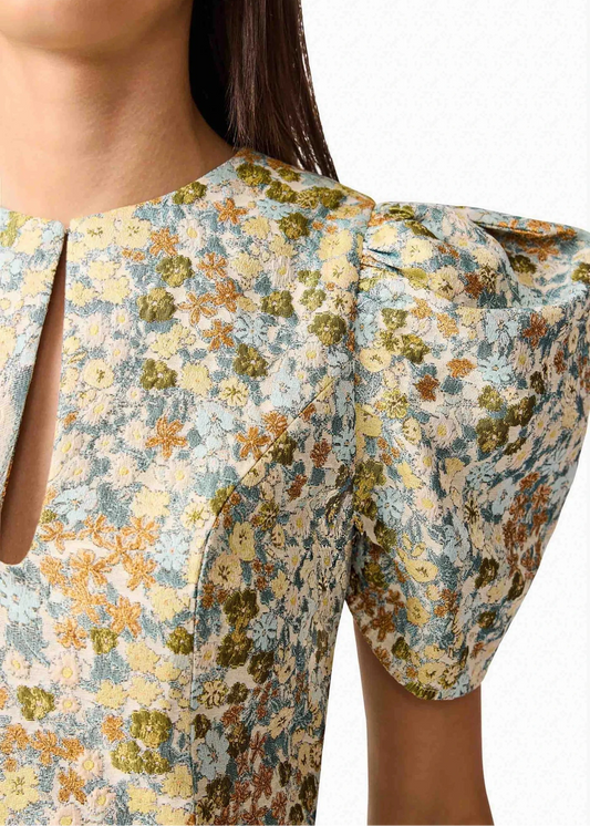 Tasmin Puff Sleeve Midi Dress