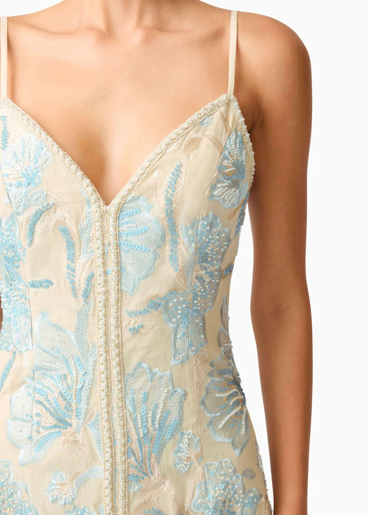 Nia Embroidered Midi Dress