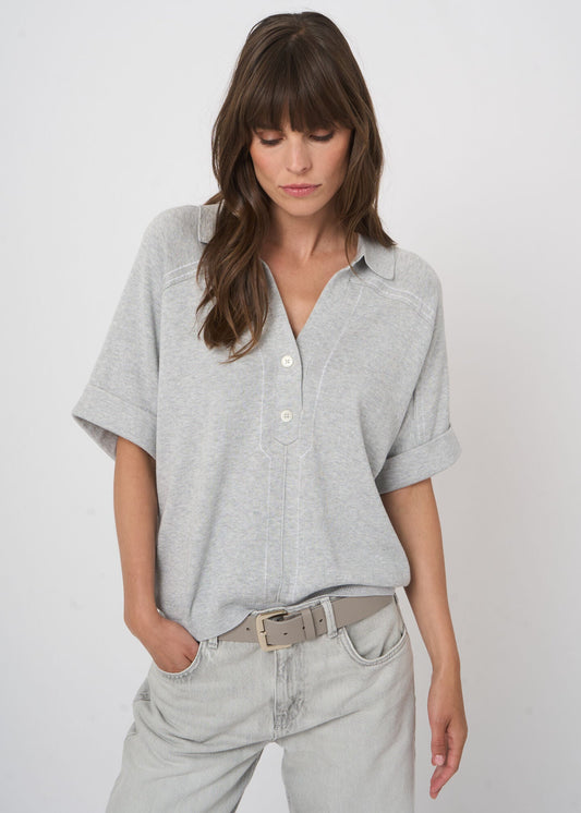 Cotton-Viscose Polo Sweater