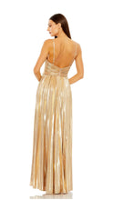 Load image into Gallery viewer, Slim Strap Deep V Pleated Gown