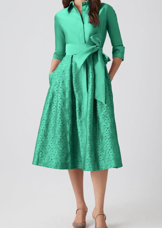 Eyelet Skirt Shirt Dress