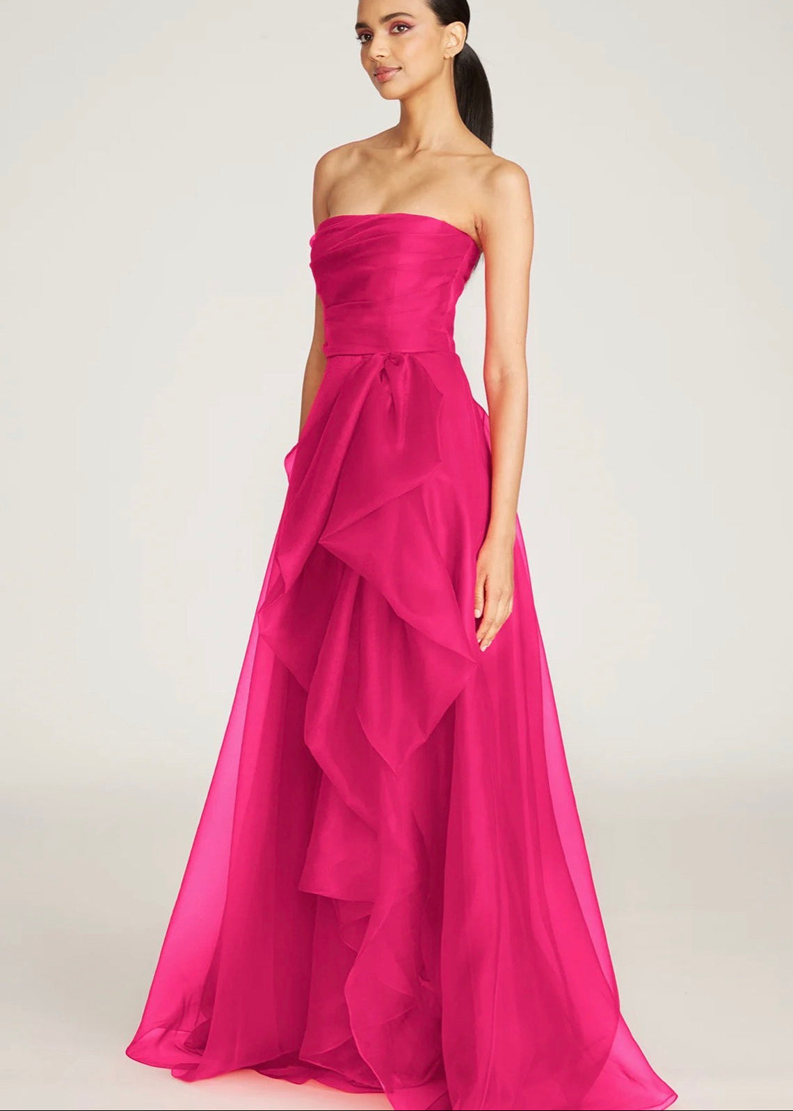 Teresa Strapless Draped Gown
