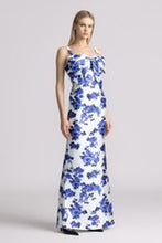 Load image into Gallery viewer, Floral Print Mikado Gown with Bow