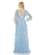 Load image into Gallery viewer, EMBROIDERED PUFF SLEEVE A-LINE GOWN