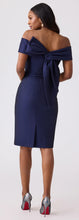Load image into Gallery viewer, Jacquard Portrait Bow Back Dress