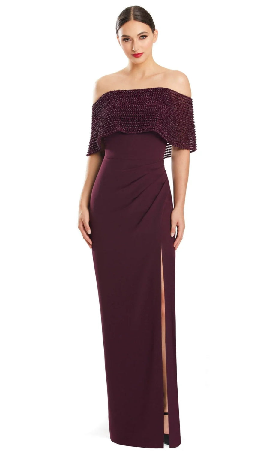 Beaded Off the Shoulder Gown – Bella Rose