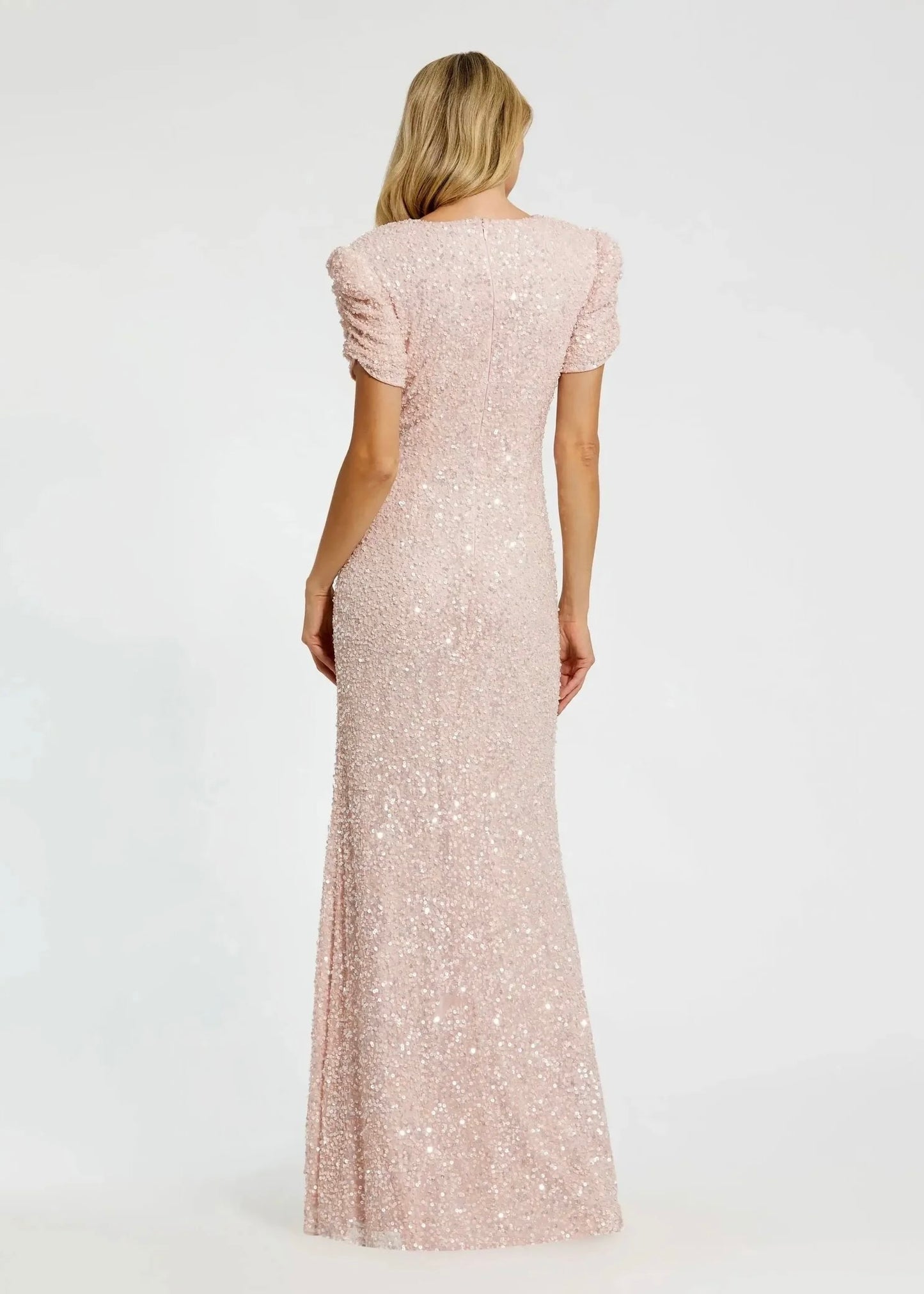 Gathered Embellished Gown