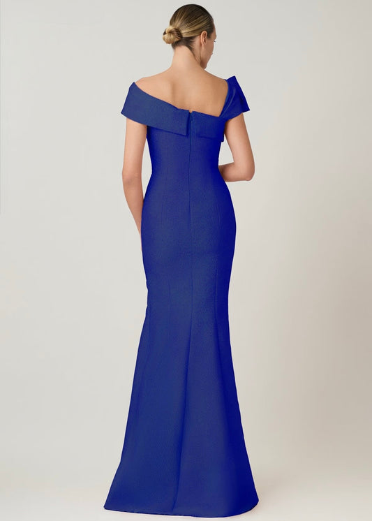 Metallic Jacquard Bow Gown