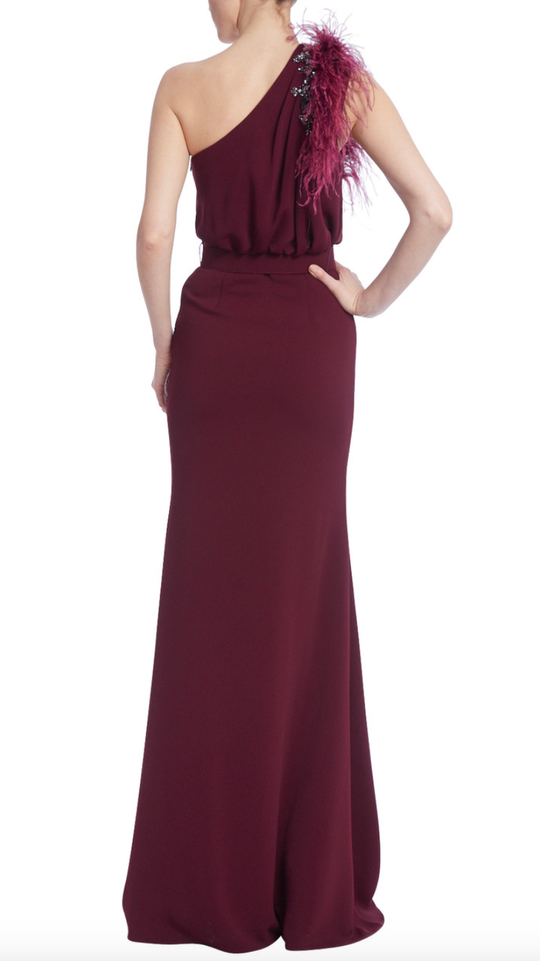 Mesmerizing One-Shoulder Column Gown