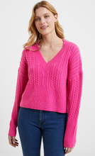 Load image into Gallery viewer, BabySoft Cable V Neck Sweater