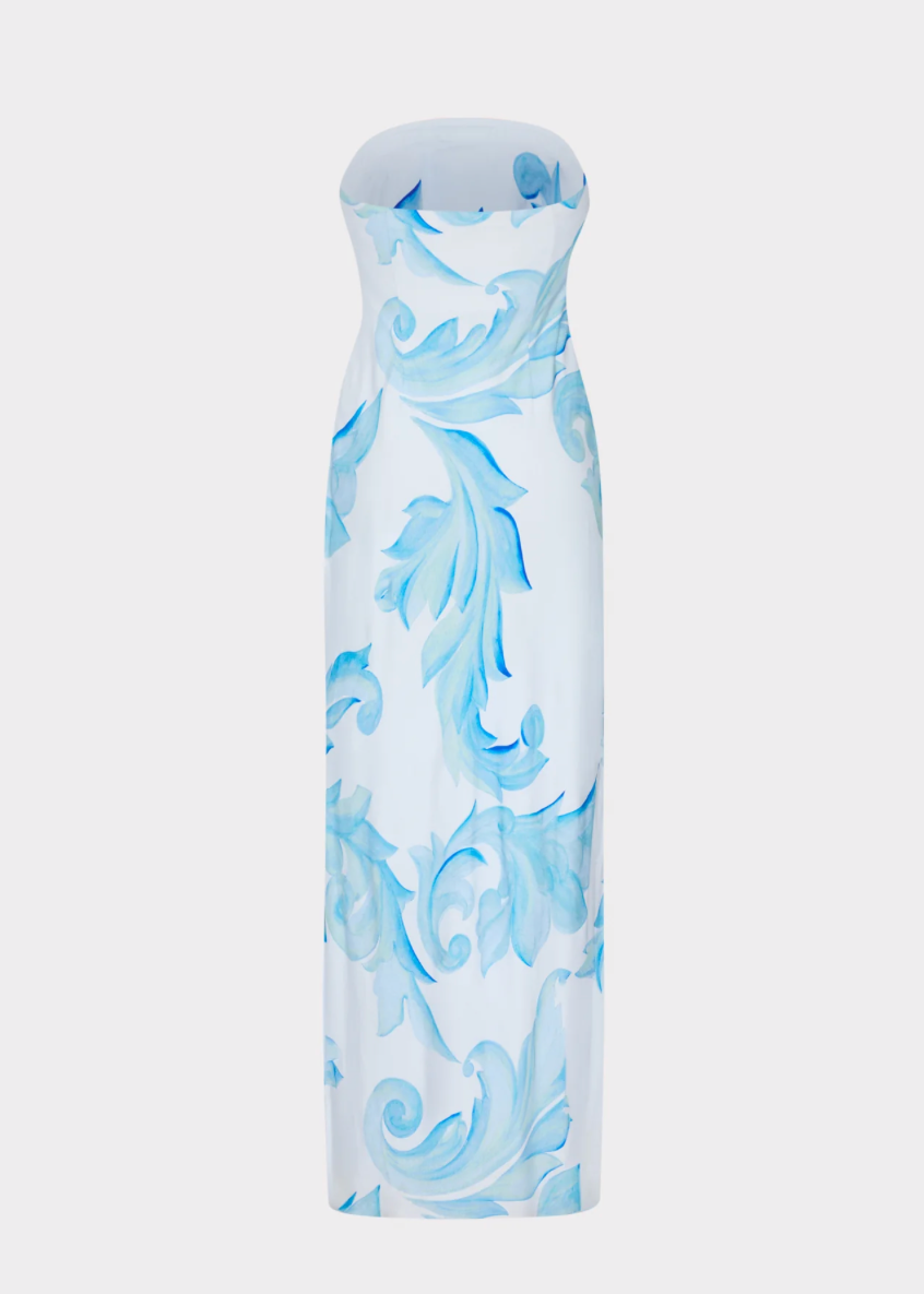 Vera Satin Floral Maxi Dress
