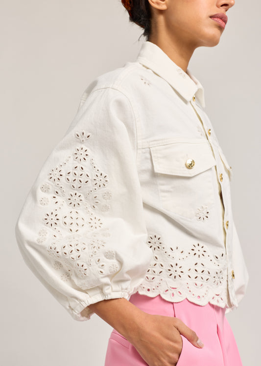 LUMERE EMB DENIM JACKET