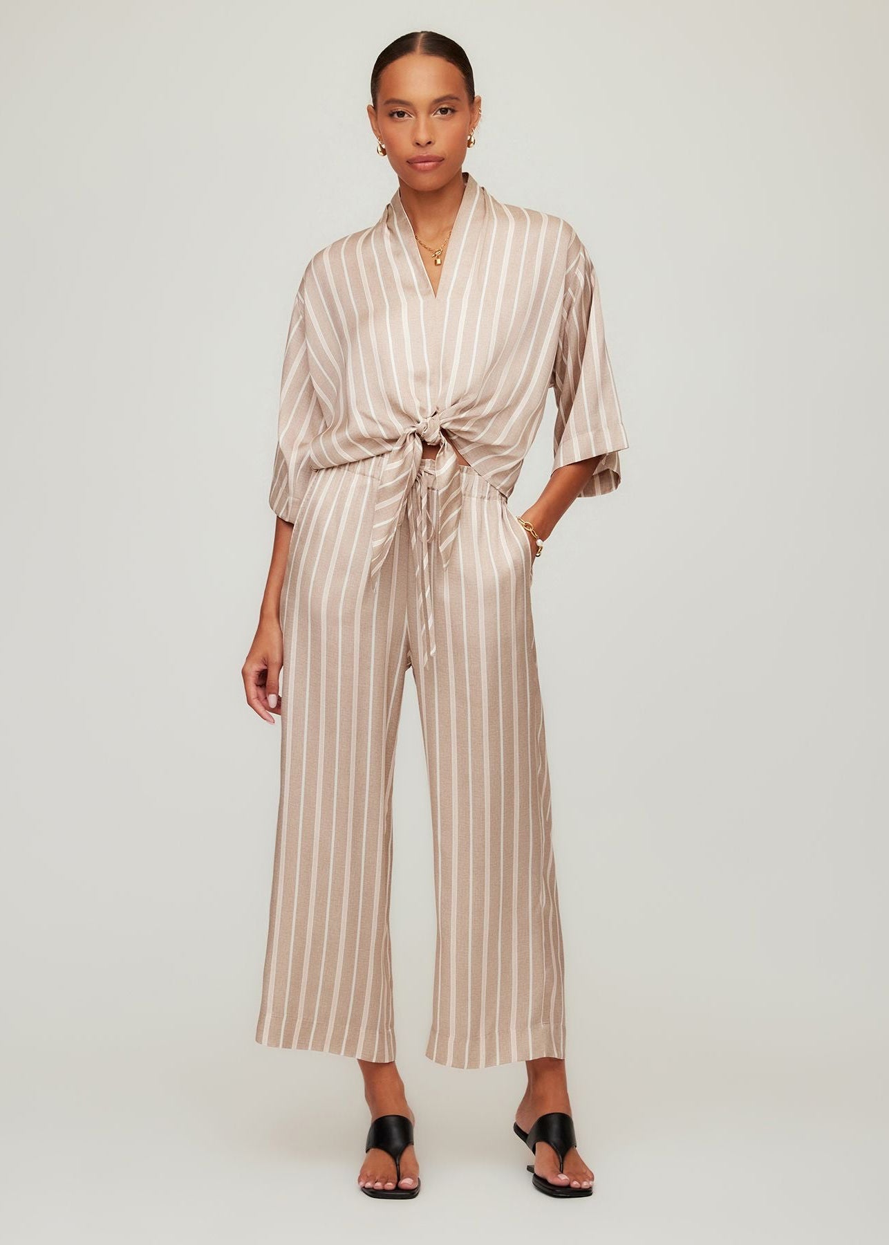 Tasha Cropped Drawstring Pants