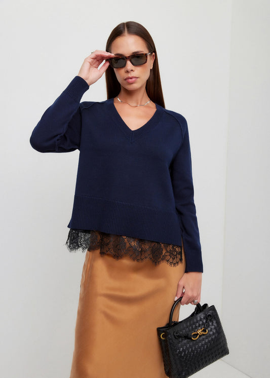 Camila Lace Layered Sweater