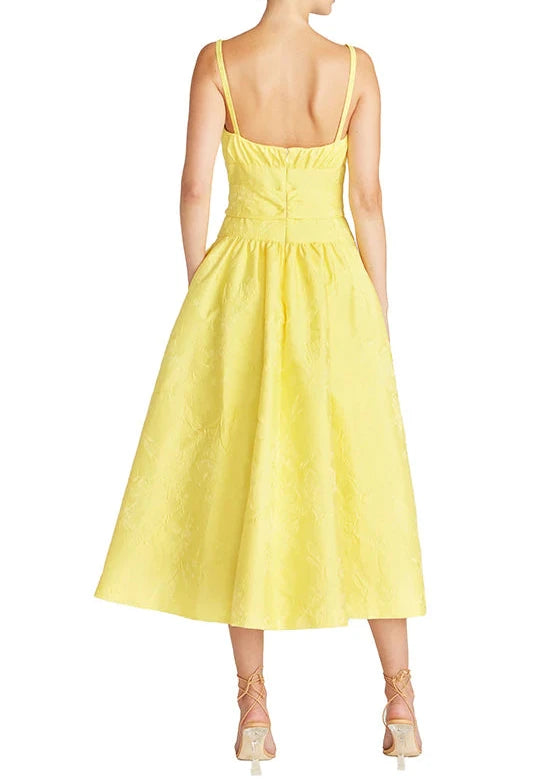Sleeveless Jacquard Midi Dress