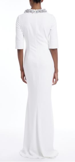 Beaded Collar Formal Gown