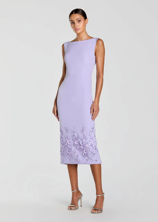 Flower Beaded Midi Dress