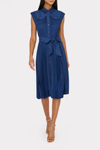 Load image into Gallery viewer, Johanna Pleated Twill Midi Dress