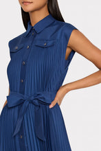 Load image into Gallery viewer, Johanna Pleated Twill Midi Dress