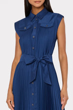 Load image into Gallery viewer, Johanna Pleated Twill Midi Dress