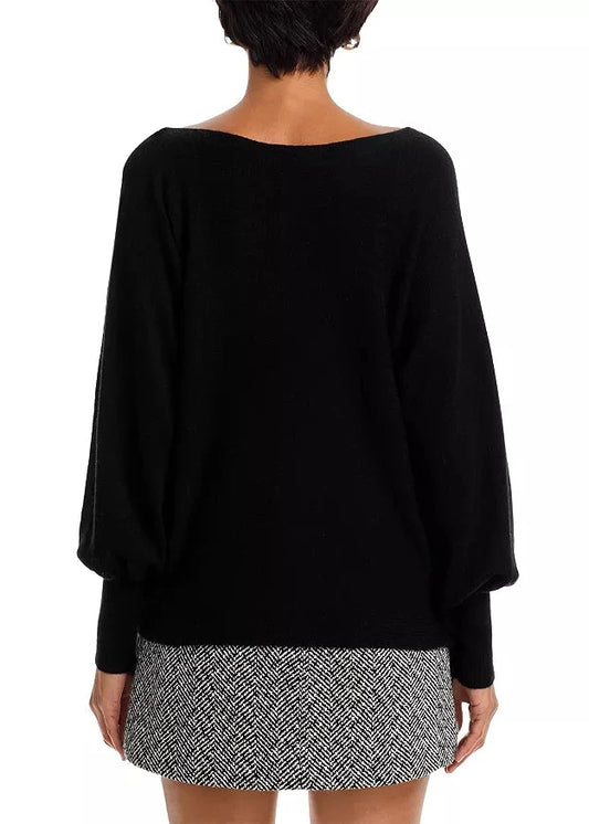 Ida Crystal Bow Cold Shoulder Sweater