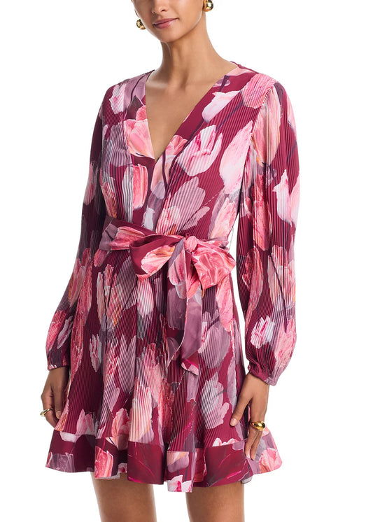 Liv Printed Pleated Dress