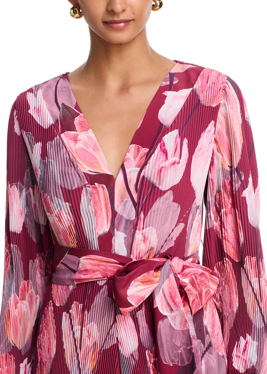 Liv Printed Pleated Dress