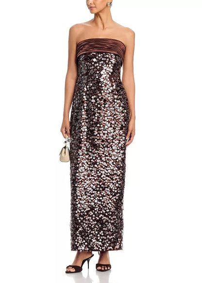 Hanna Sequined Column Maxi Dress