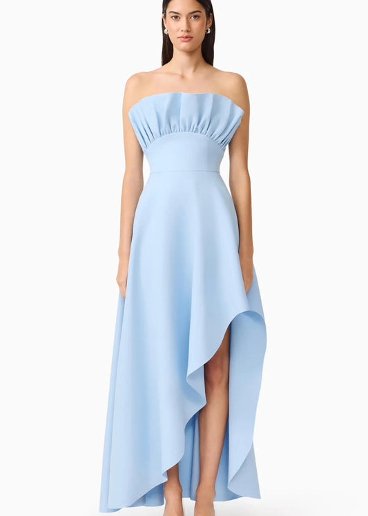 Liora Strapless Asymmetrical Gown