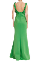 Load image into Gallery viewer, Square Neck Floral Appliqué A-Line Gown