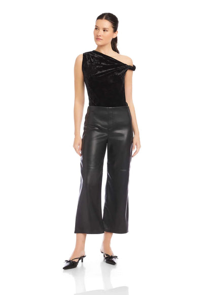 Faux Leather Cropped Pants