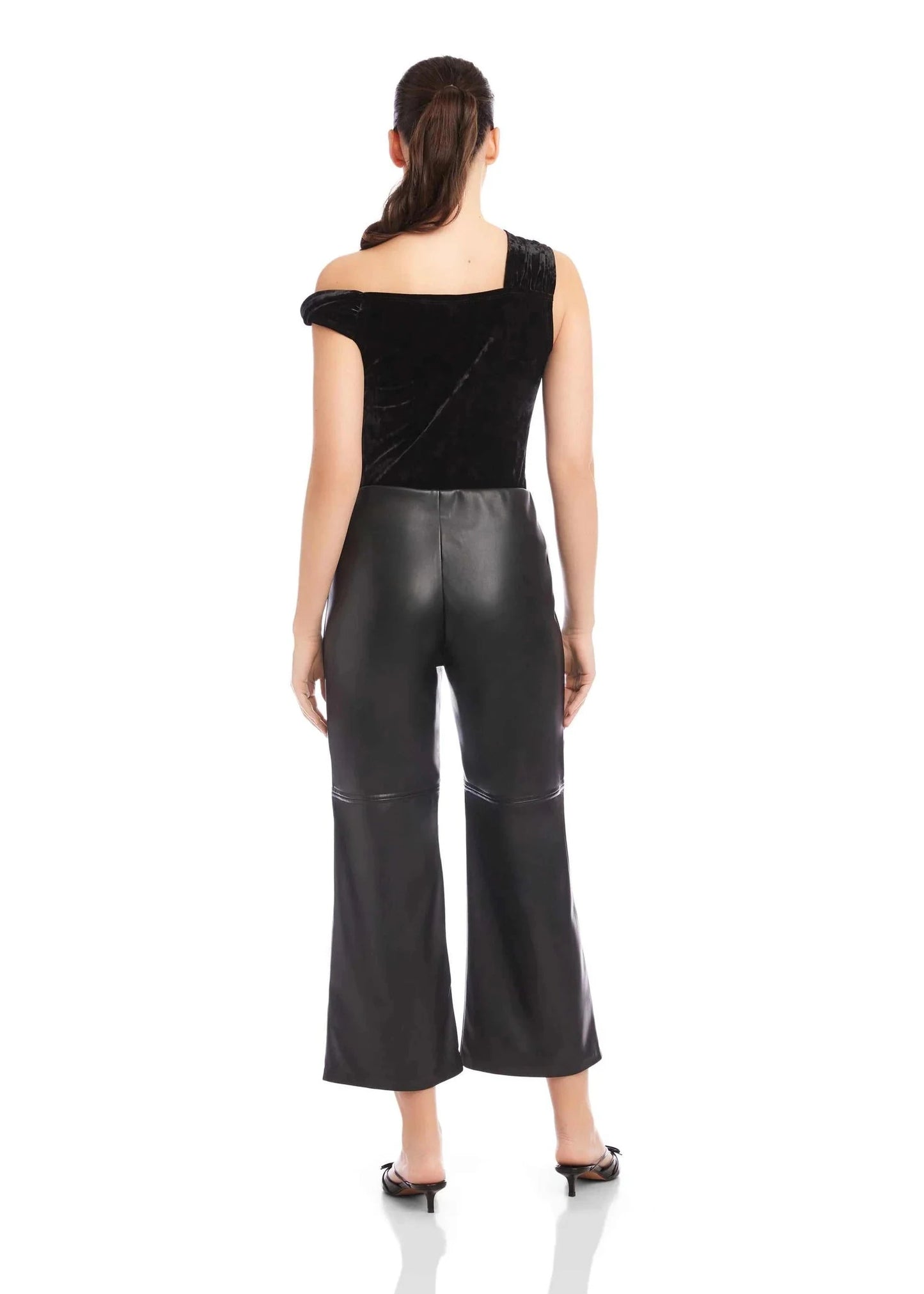 Faux Leather Cropped Pants