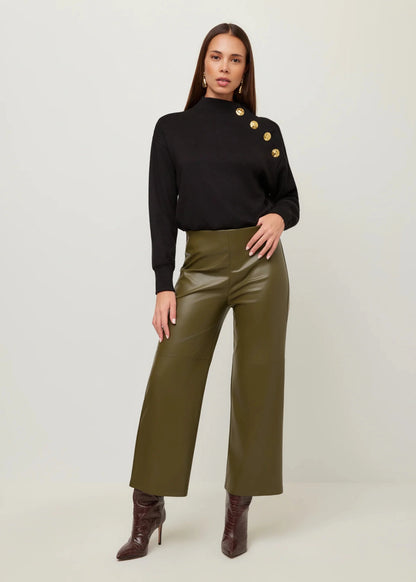 Faux Leather Cropped Pants
