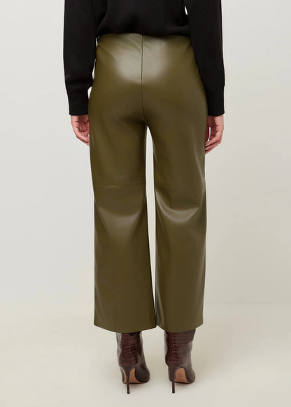 Faux Leather Cropped Pants