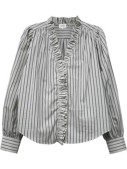 Lizzy Stripe Ruffle Top