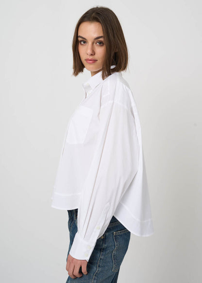 Stretch Cotton Poplin Blouse