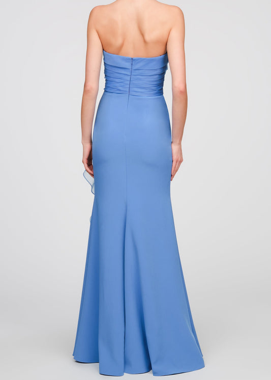 MORGAN CREPE AND ORGANZA GOWN