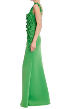 Load image into Gallery viewer, Square Neck Floral Appliqué A-Line Gown