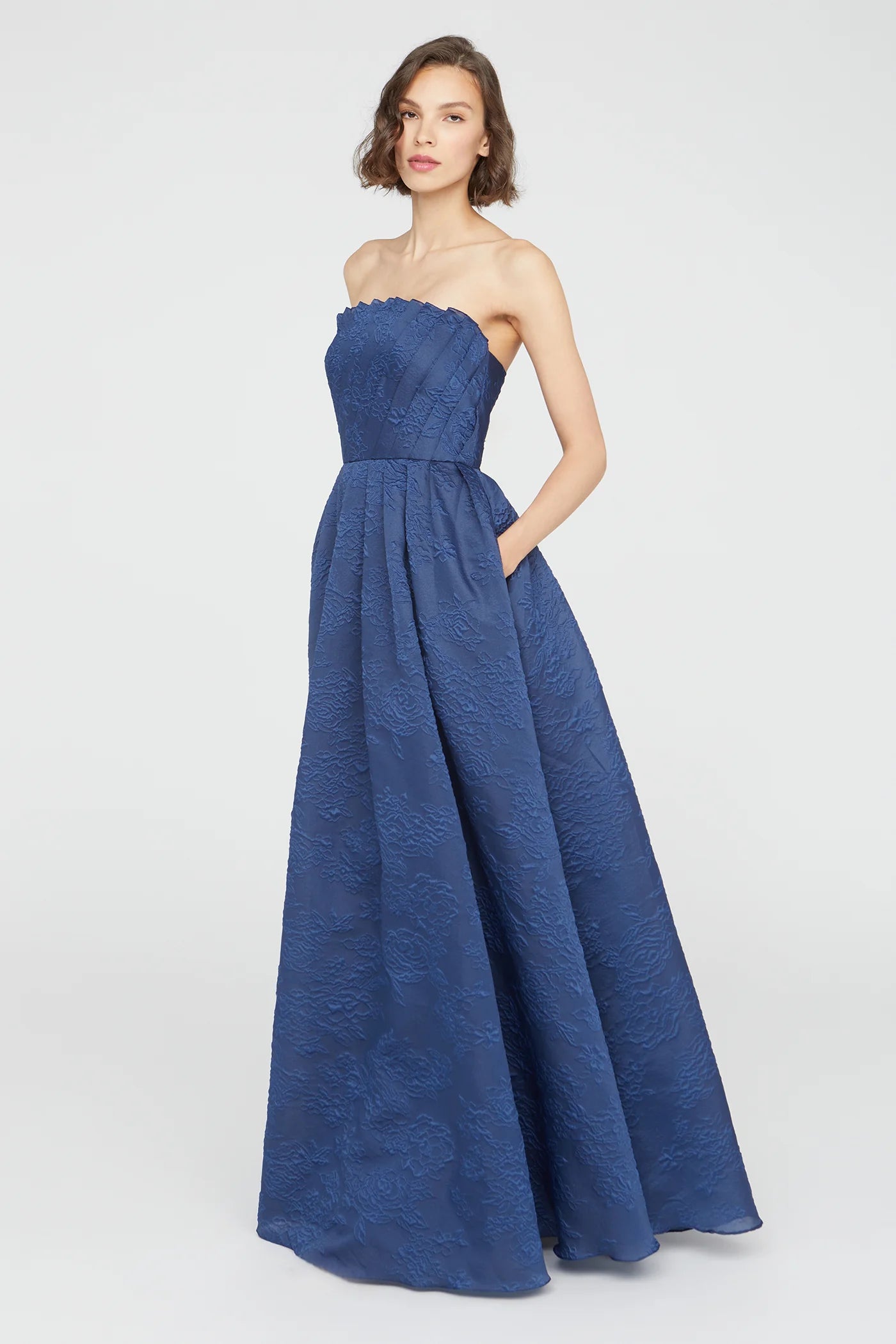 Mariana Fan Fold Bodice Gown