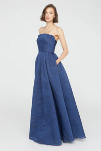 Mariana Fan Fold Bodice Gown