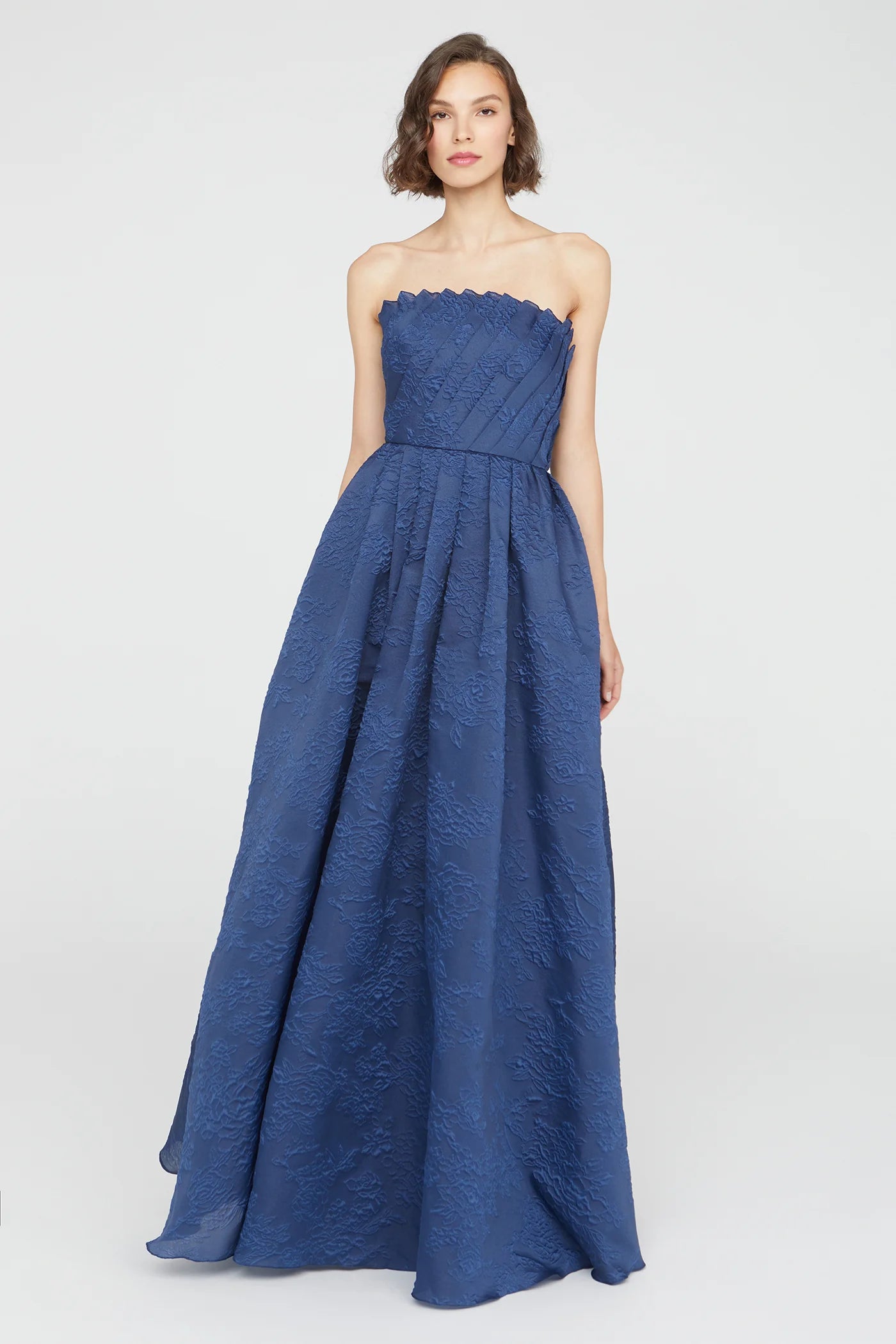 Mariana Fan Fold Bodice Gown