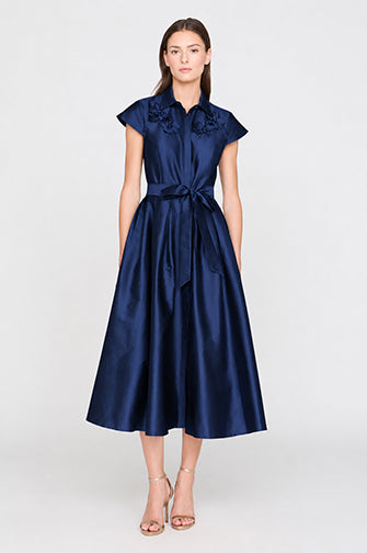 VADA TAFFETA SHIRT DRESS