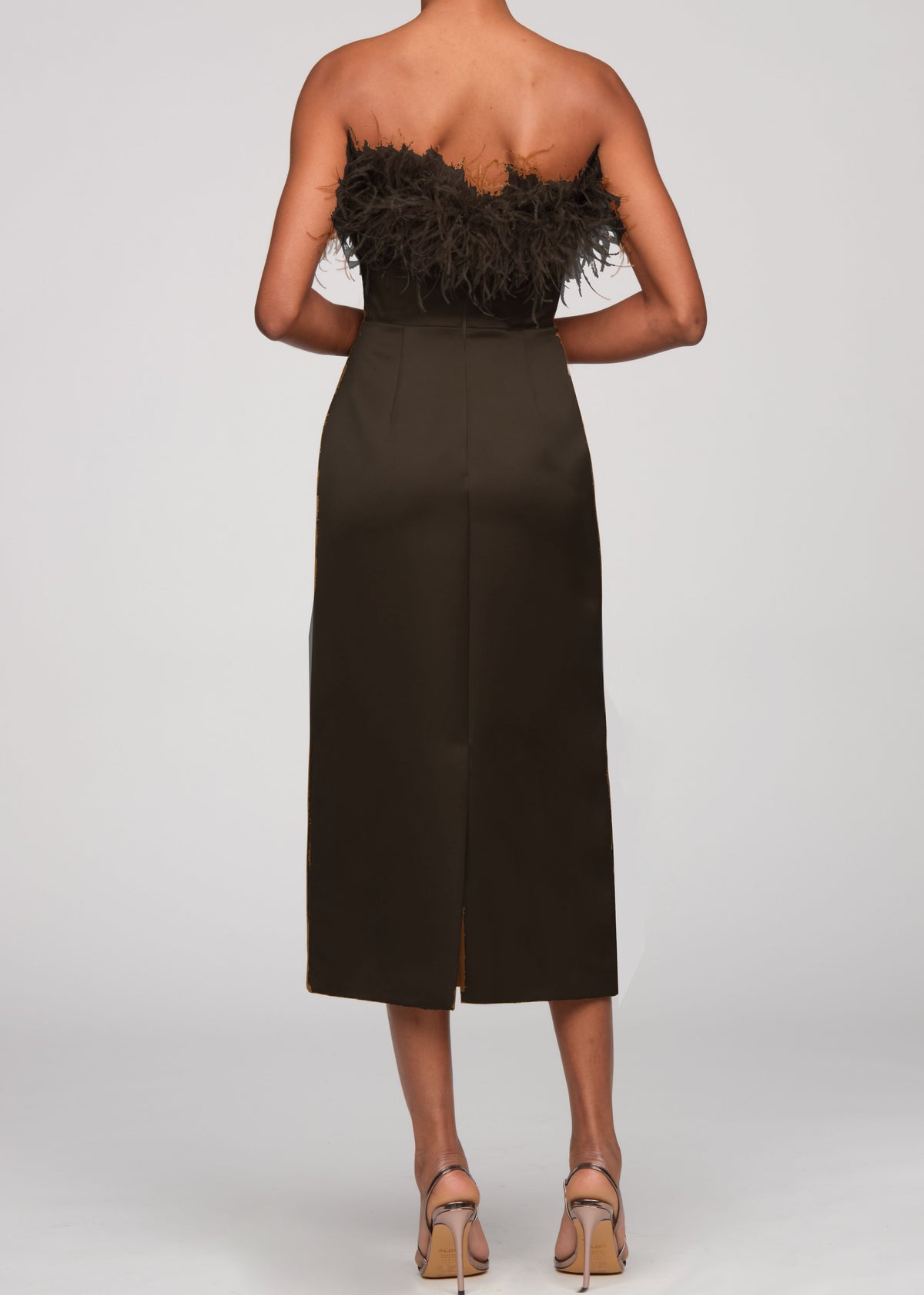 GINGER FEATHER SHEATH DRESS