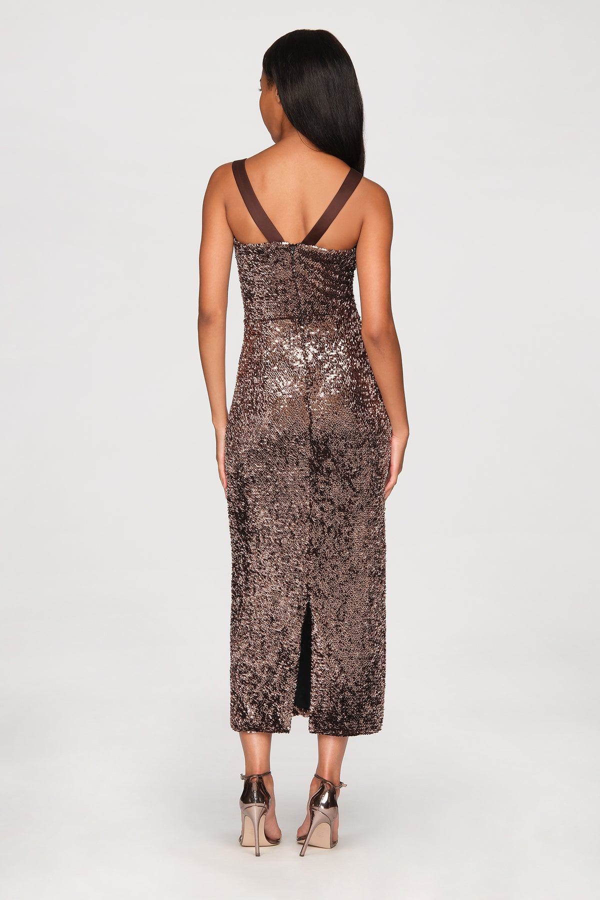 BELLE SEQUIN HALTER DRESS