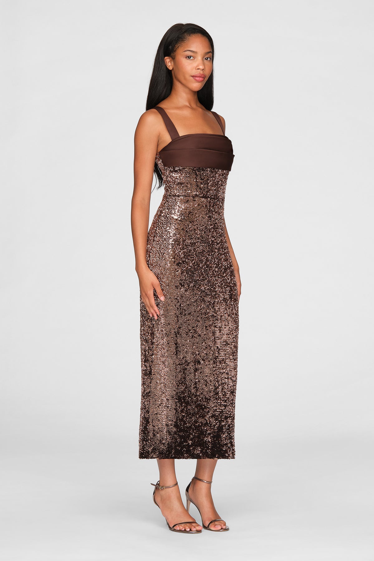 BELLE SEQUIN HALTER DRESS